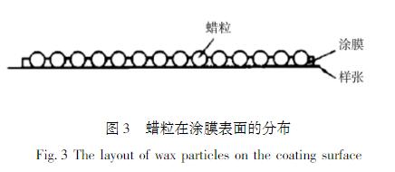 蠟粒在涂膜表面的分布